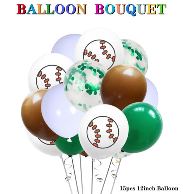 Baseball 12" Latex Balloon Bouquet