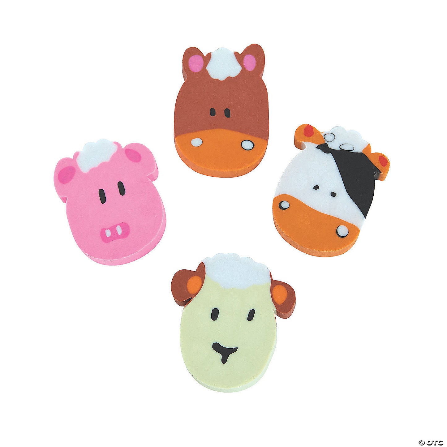 Farm Animal Erasers - 24pcs.