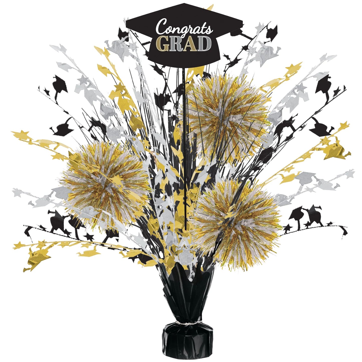 Congrats Grad Tinsel Burst Center Piece