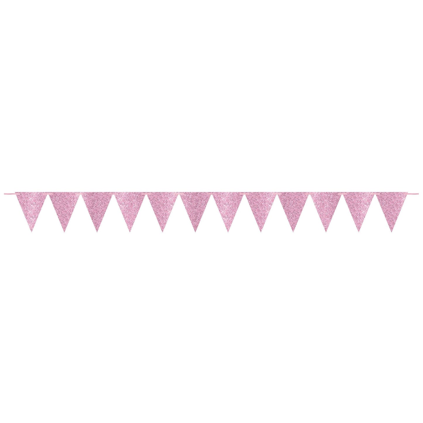 Large Paper Pennant Banner - Sparkle Light Pink