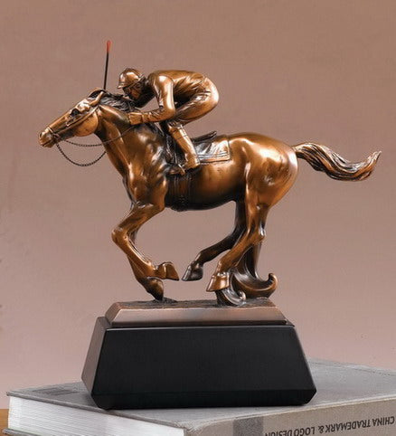 Bronze Horse with Jockey