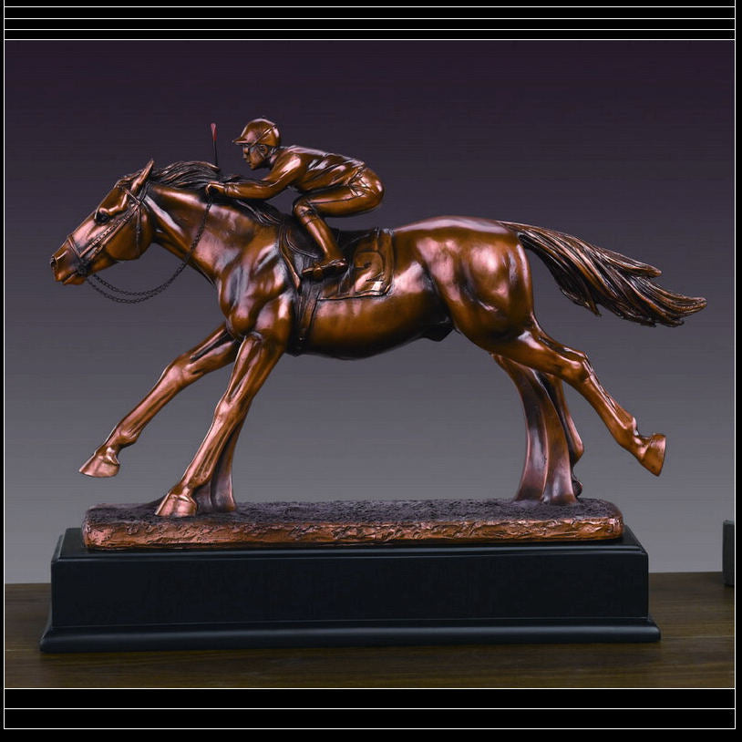 Bronze Horse with Jockey