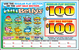 HILLBELLY'S PULL TAB 552 TICKETS
