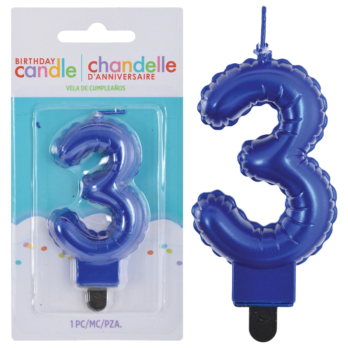 Metallic Blue Candle- #3