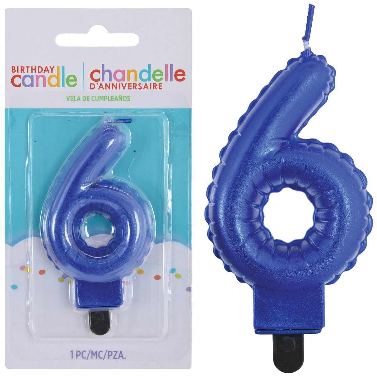 Metallic Blue Candle- #6