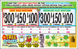 THE TREE STOOGES PULL TAB 960 TICKETS