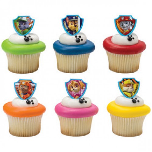 PAW PATROL CUPCAKE RINGS 12PCS