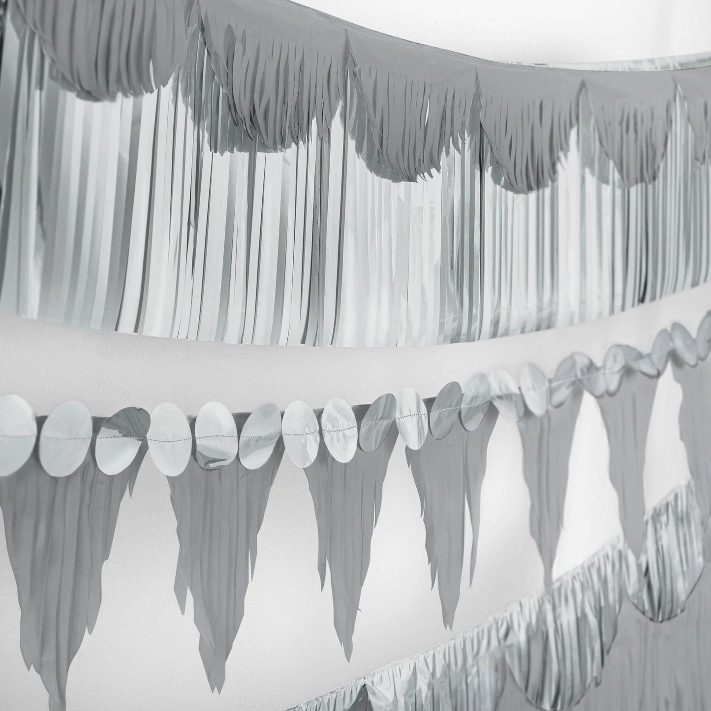 Multi Shape Fringe Banner Kit - Silver