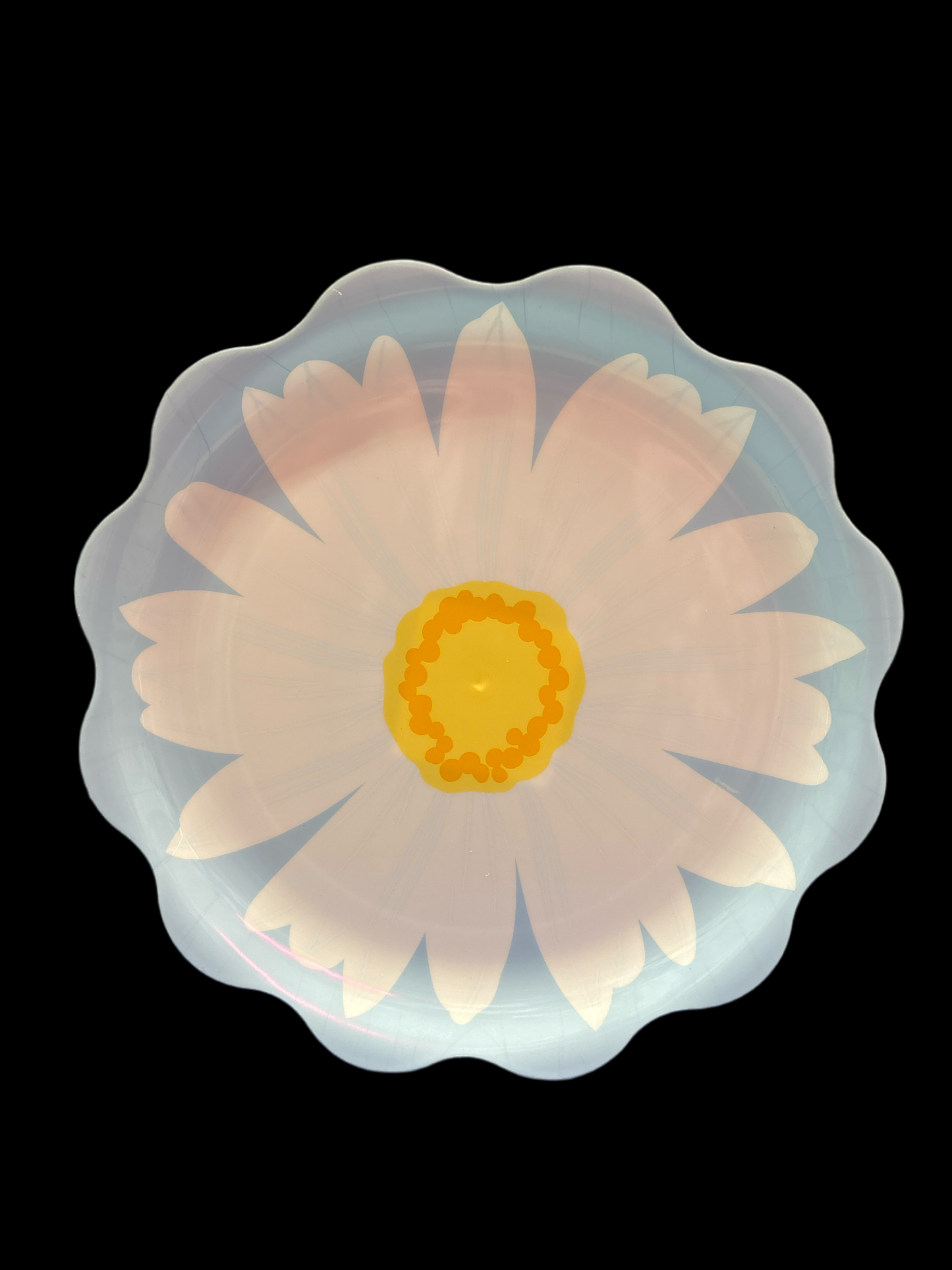 14" Daisy Plastic Serving Tray