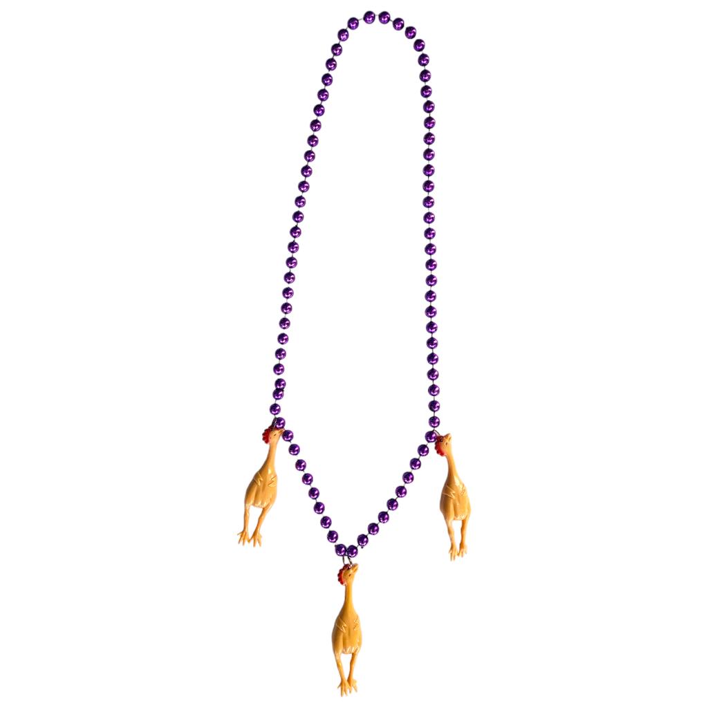 Rubber Chicken Beaded Necklace