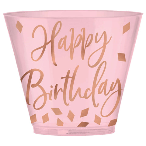 Blush Birthday 9oz Plastic cup