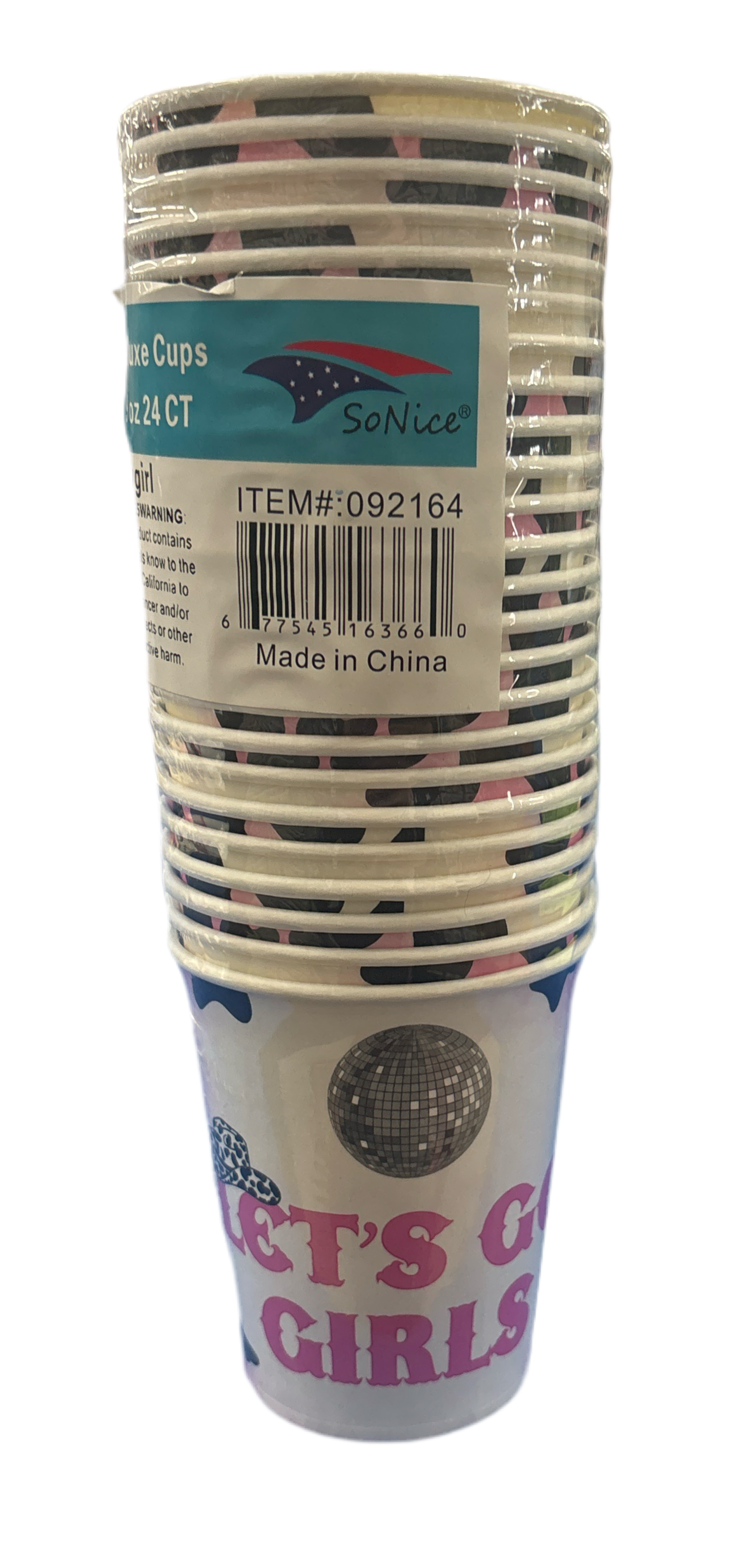 Pink Cow Girl 9 Oz. Paper Cups