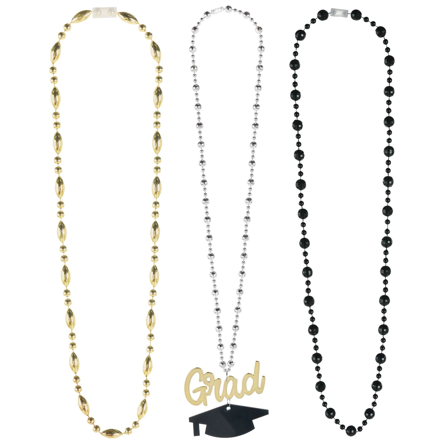 Grad Beaded Necklaces - 3ct.
