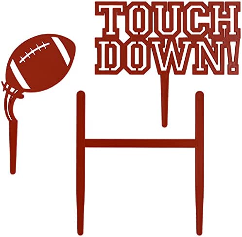 FOOTBALL TOUCHDOWN CAKE TOPPER
