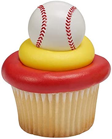 BASEBALL CUPCAKE RINGS 12CT