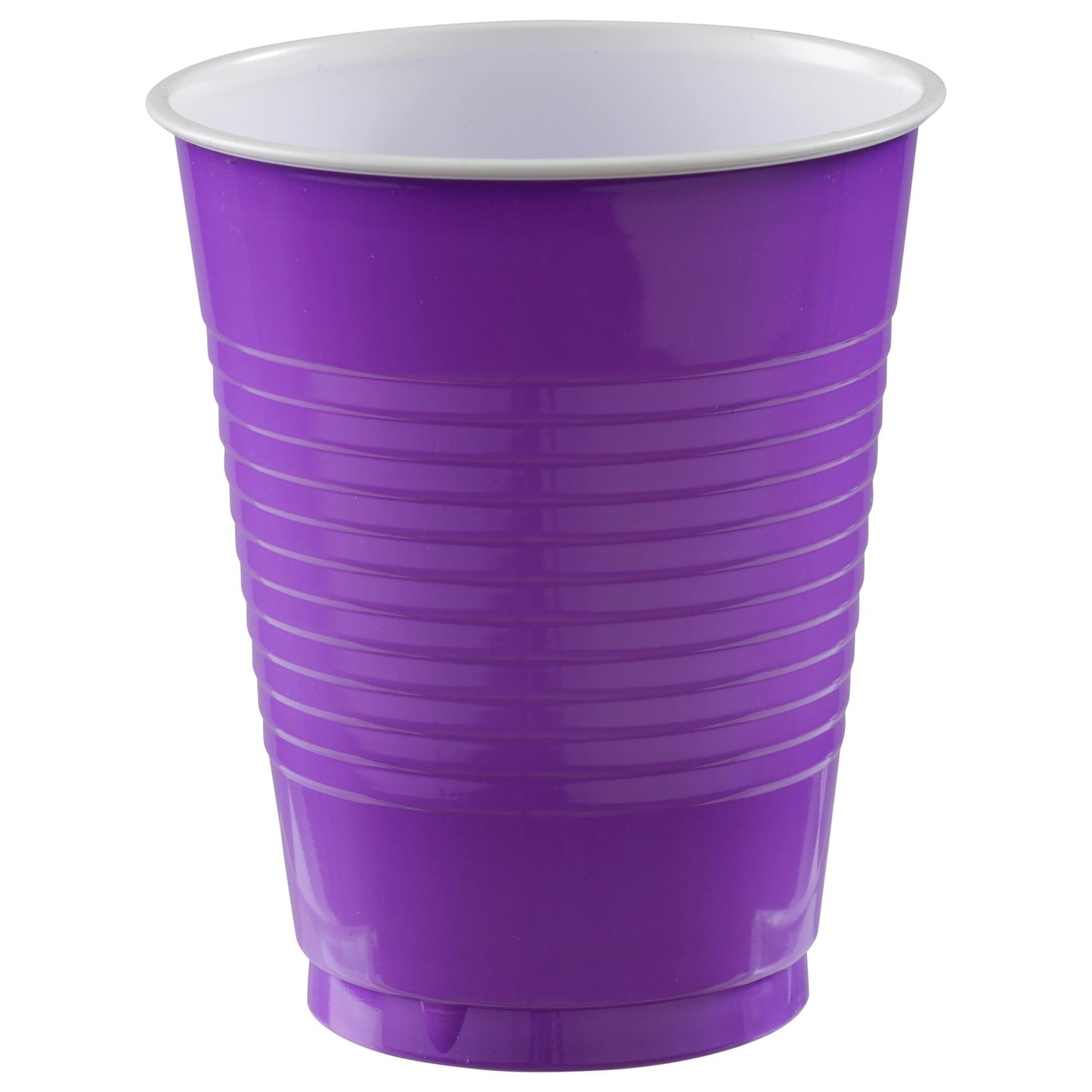 PLASTIC CUPS - NEW PURPLE   18OZ   20 COUNT
