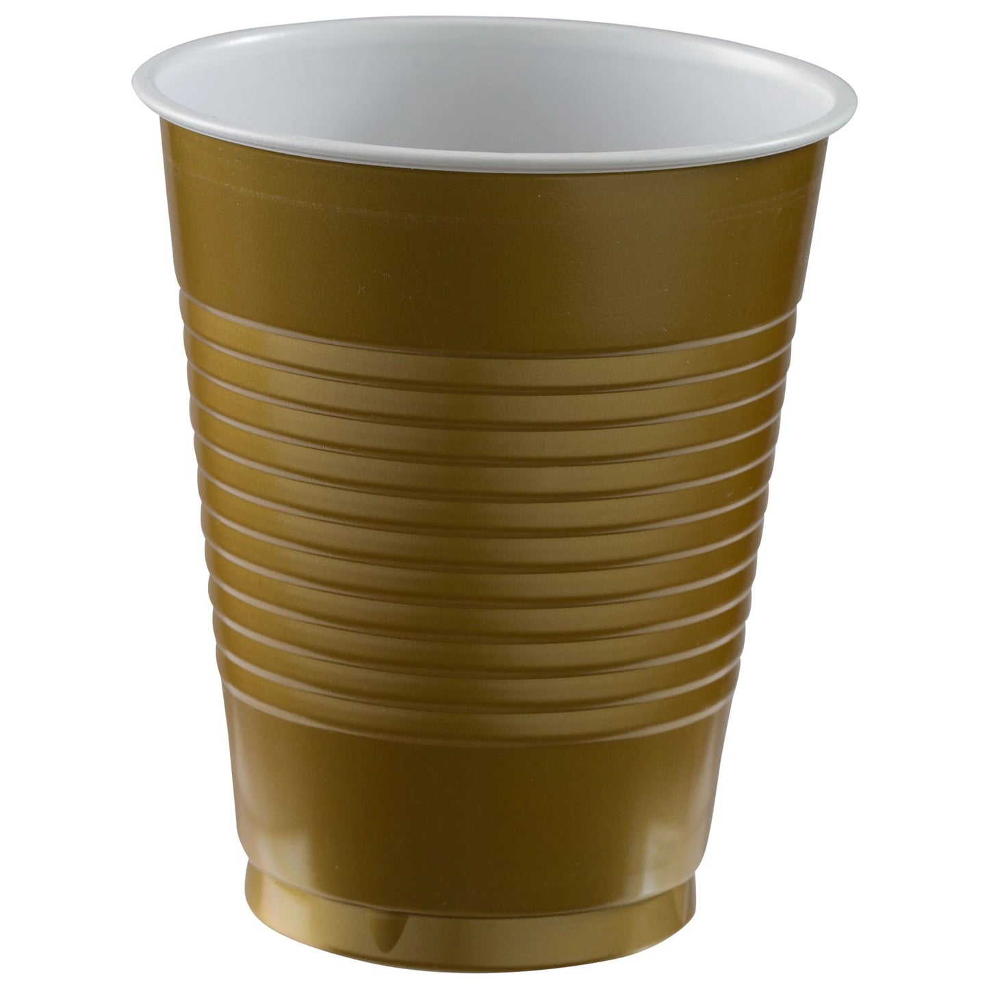 PLASTIC CUPS - GOLD SPARKLE 18 OZ 20 COUNT
