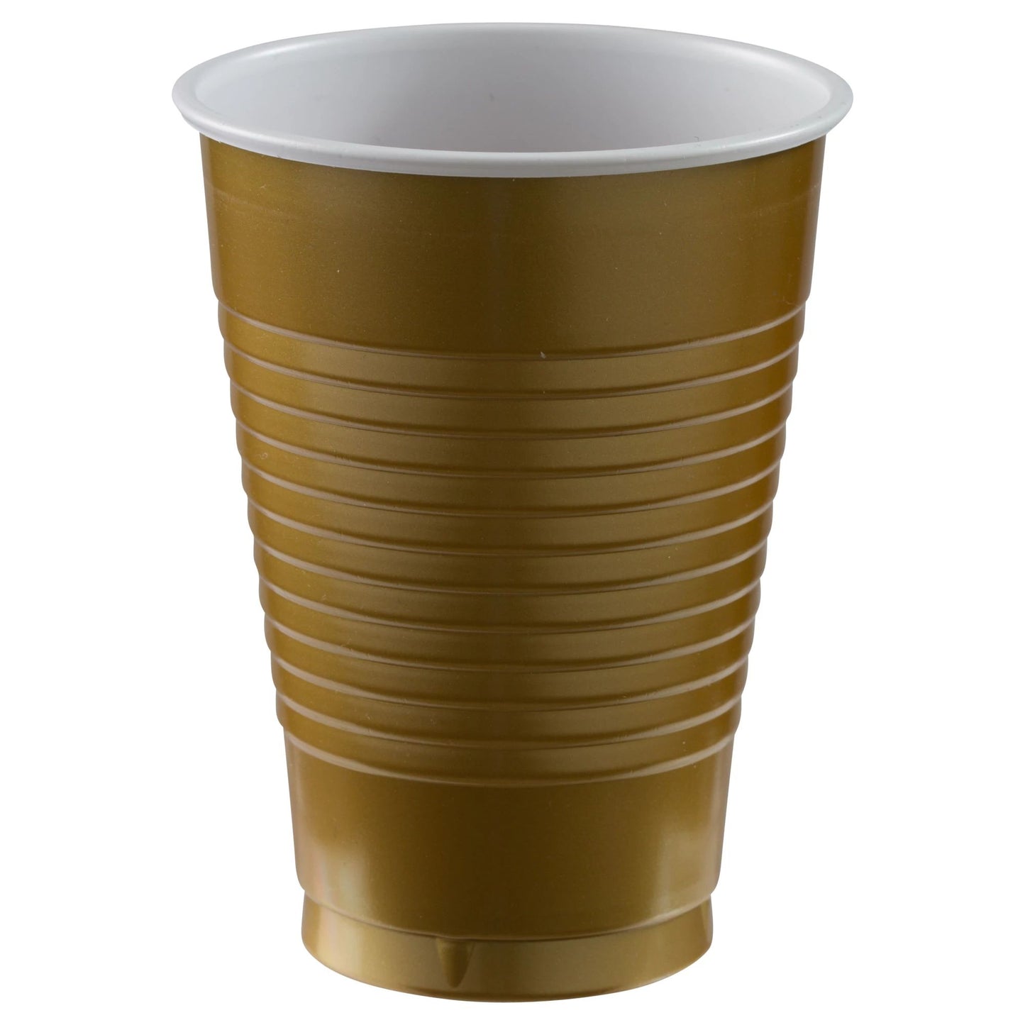 PLASTIC CUPS - GOLD SPARKLE   12OZ   20 COUNT