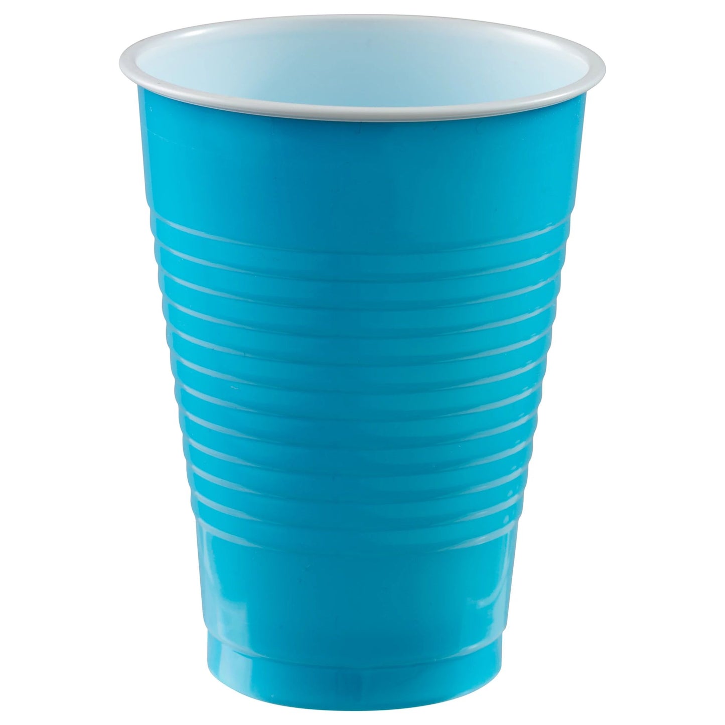 PLASTIC CUPS - CARIBBEAN BLUE   12OZ   20 COUNT