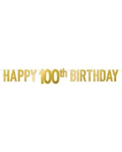 100th Birthday Gold Streamer