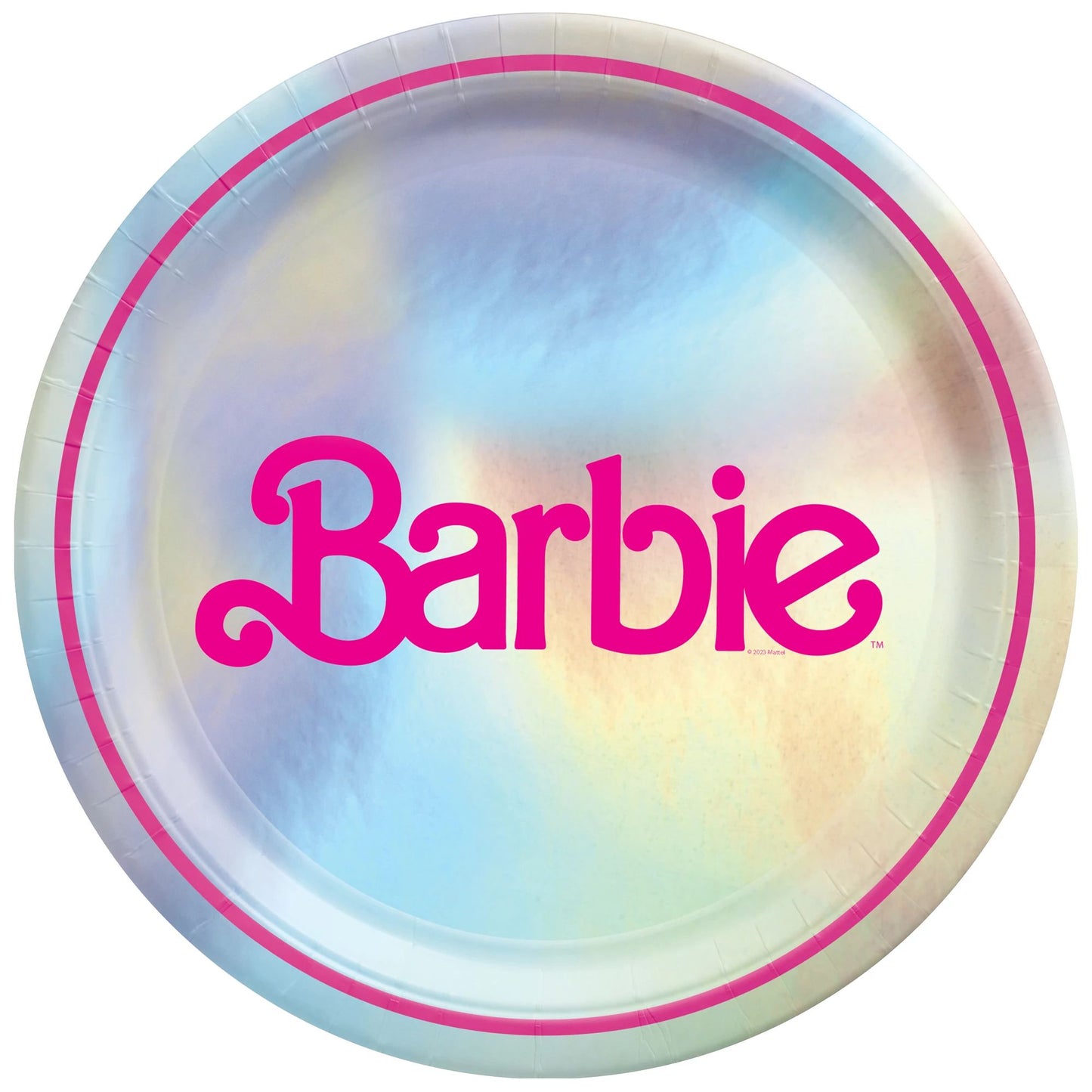 Malibu Barbie 9" Round Metallic Plates