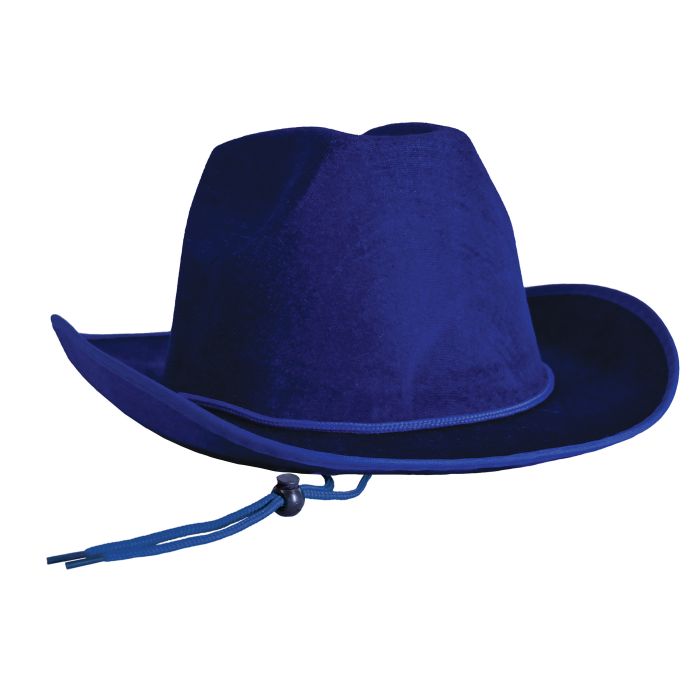 Blue Velour Cowboy Hat