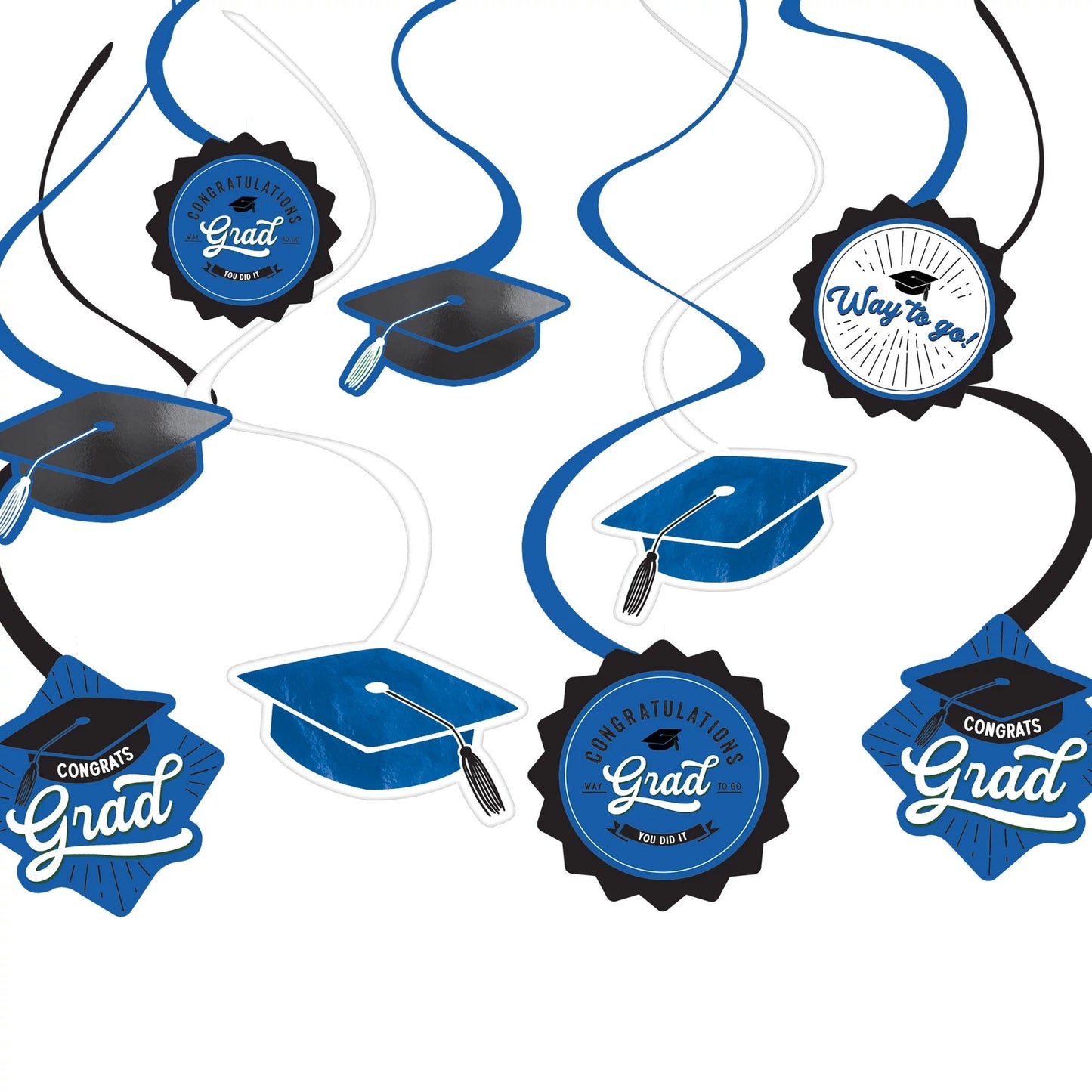 Blue Grad Swirls - 12ct.
