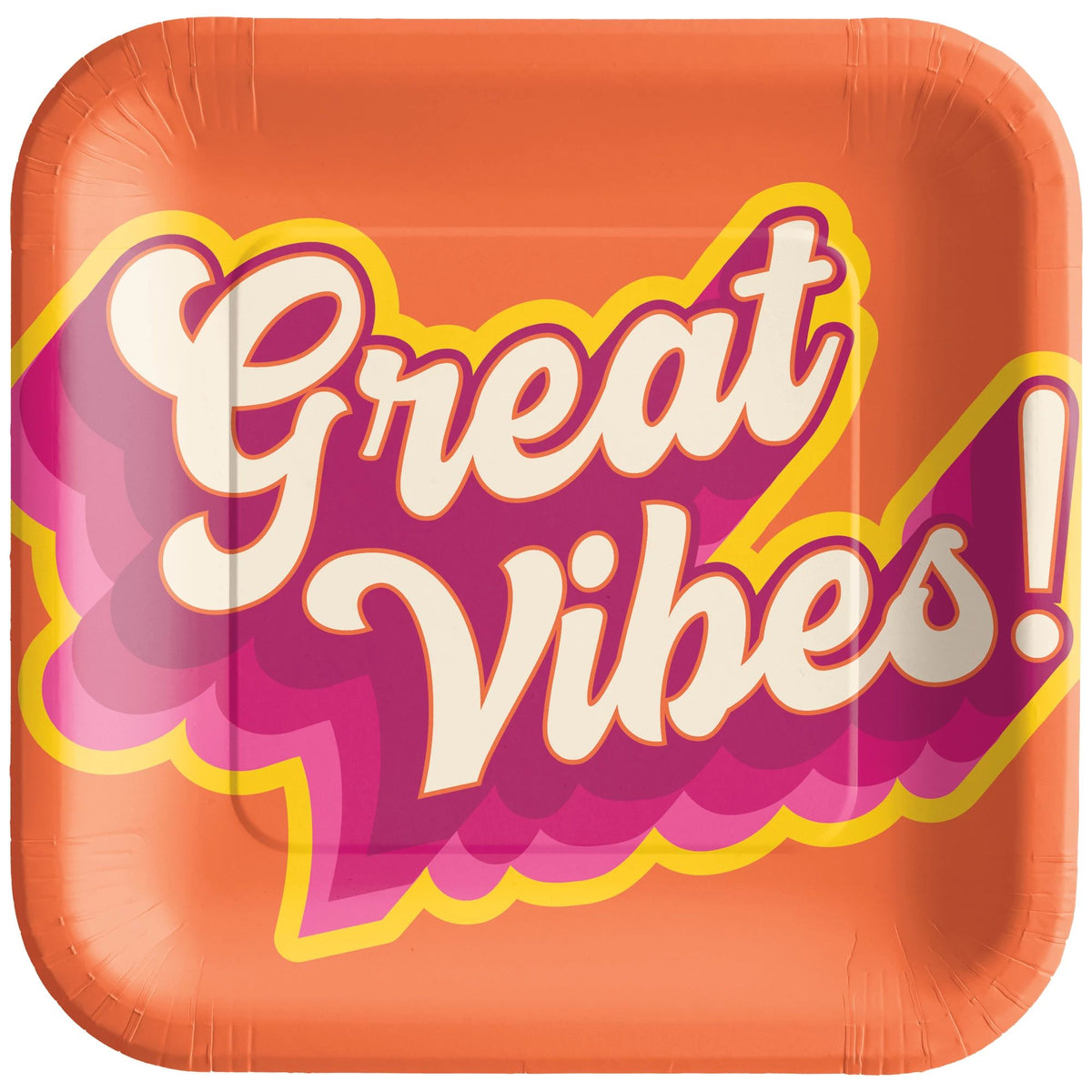 Throwback Summer 7" Square Plates HornerNovelty