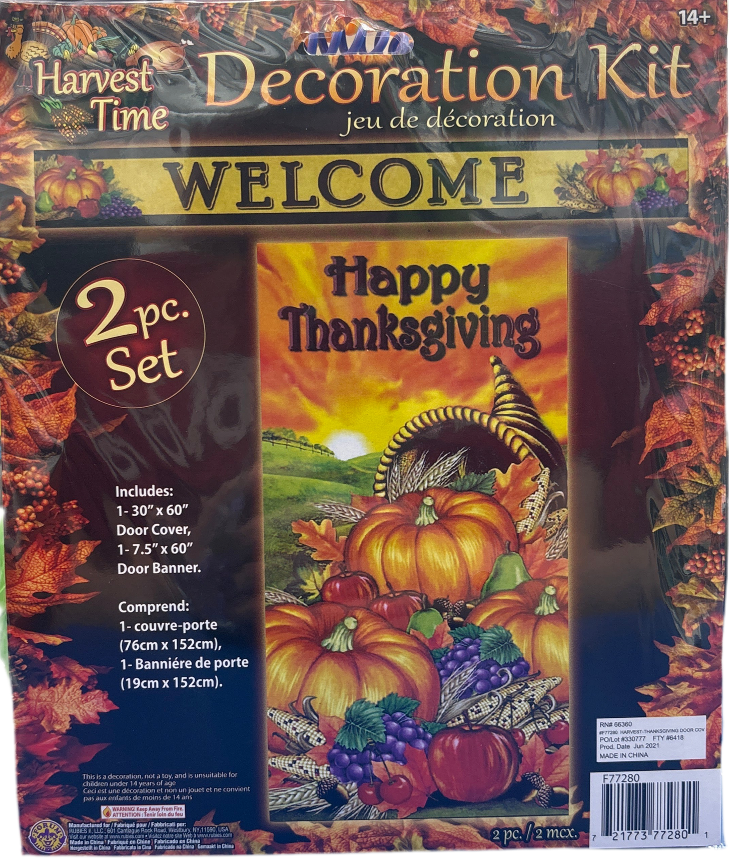 Happy Thanksgiving Door Cover & Banner Kit