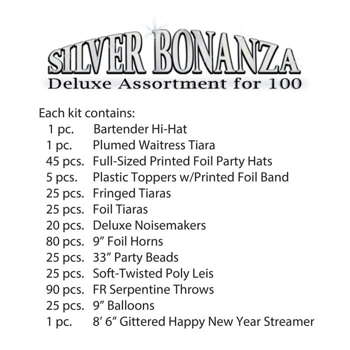 Silver Bonanza Deluxe Asst for 100