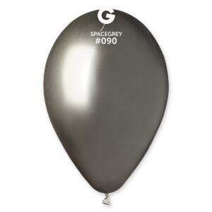 Gemar 12" Shine Space Grey Latex Balloons