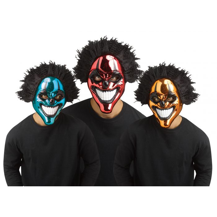 Chrome Evil Clown Mask
