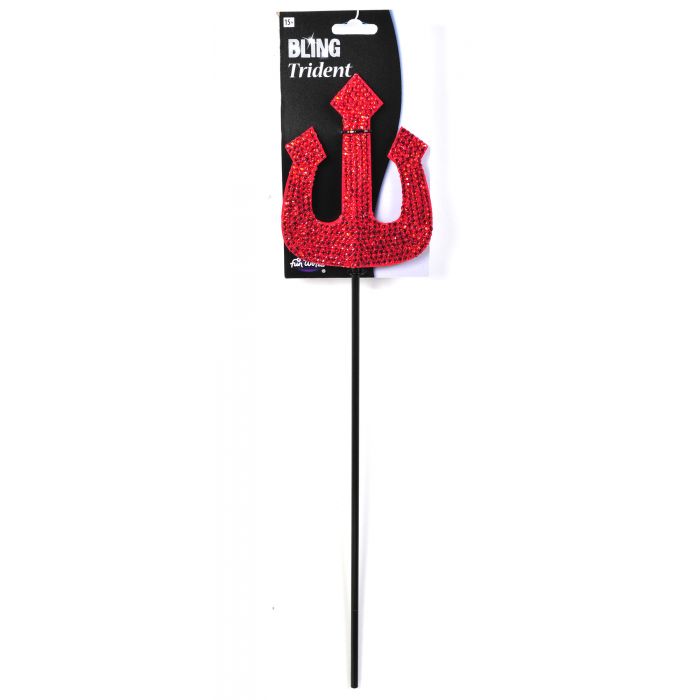 Red Rhinestone Devil Pitchfork