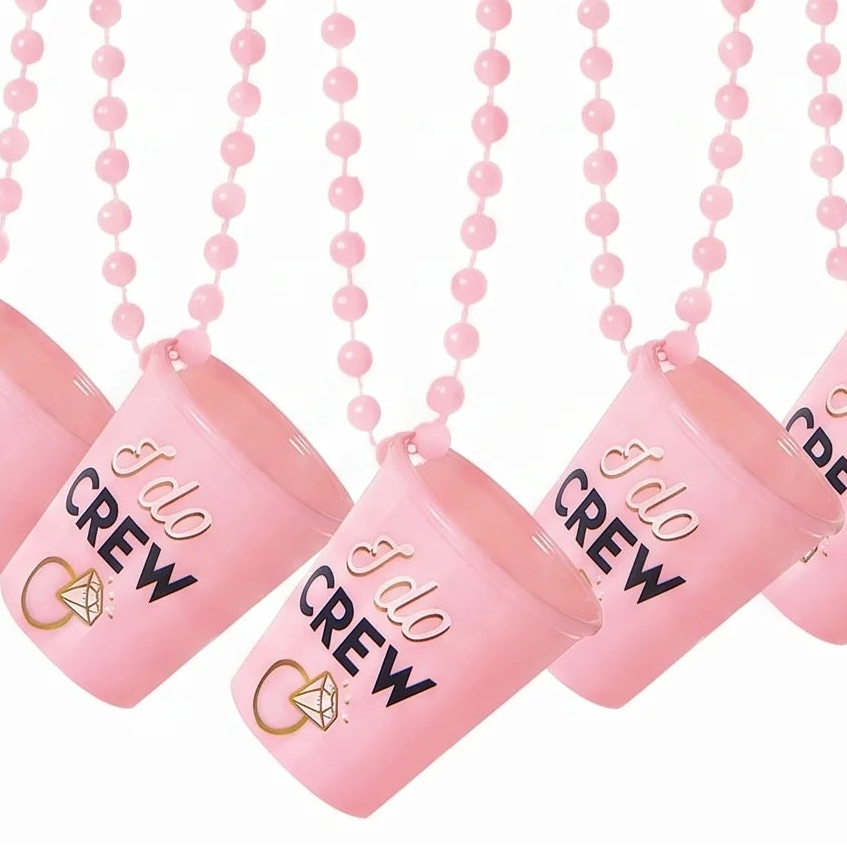 I Do Crew Shot Glass Necklaces - 6ct.