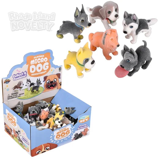 Flocked Micro Dogs - 24ct.