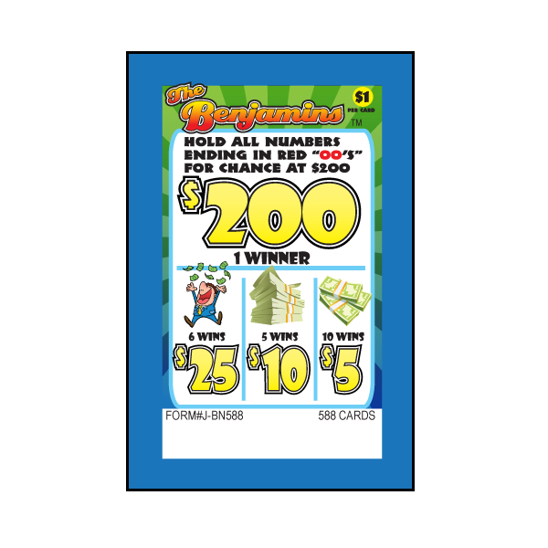 THE BENJAMINS PULL TAB 588 TICKETS