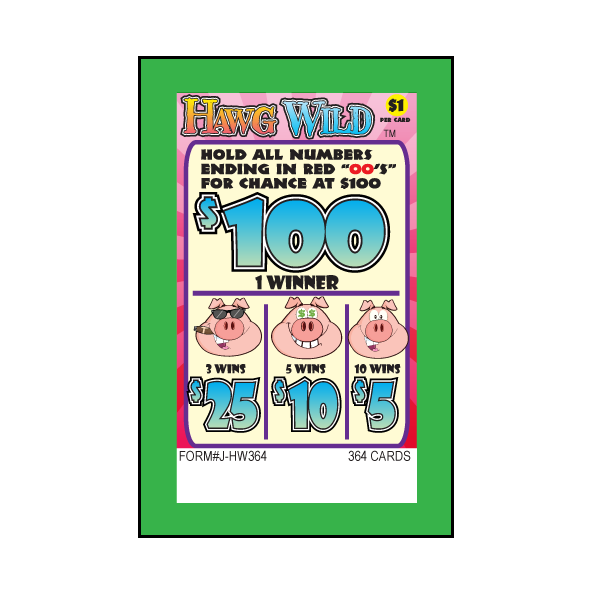 HAWG WILD PULL TAB 364 TICKETS J-HW364