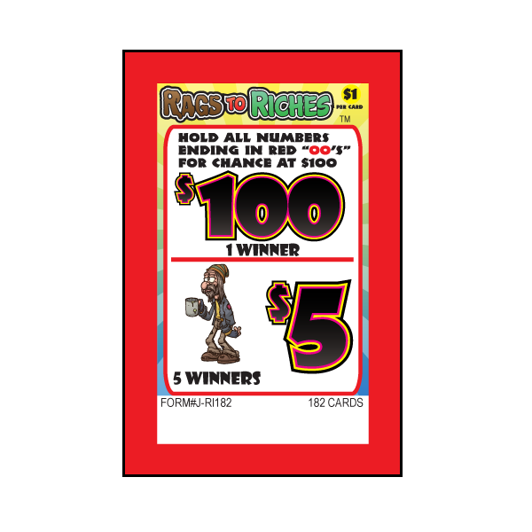RAGS TO RICHES PULL TAB 182 TICKETS