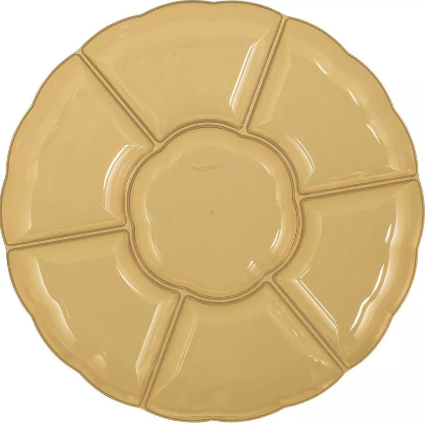 16" Gold 7 Compartment Tray