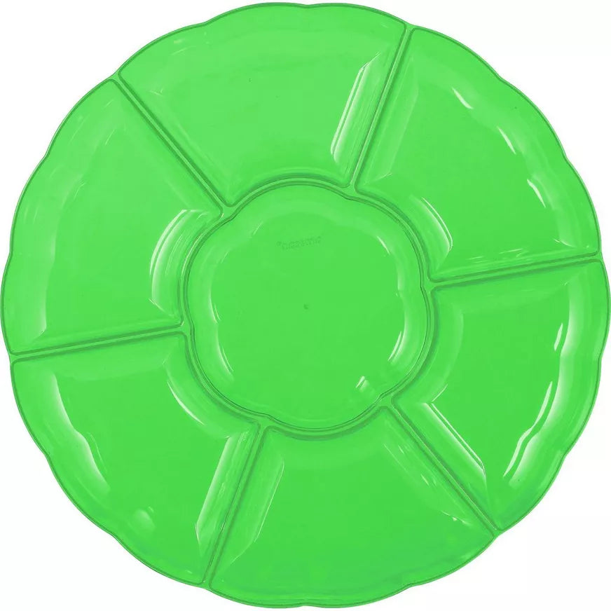 16" Kiwi Green 7 Compartment Tray