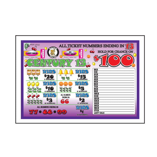 CENTURY 13 JAR TAB, 1920 TICKETS
