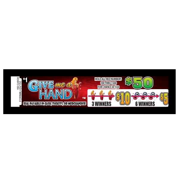 GIVE ME A HAND PULL TAB 150 TICKETS