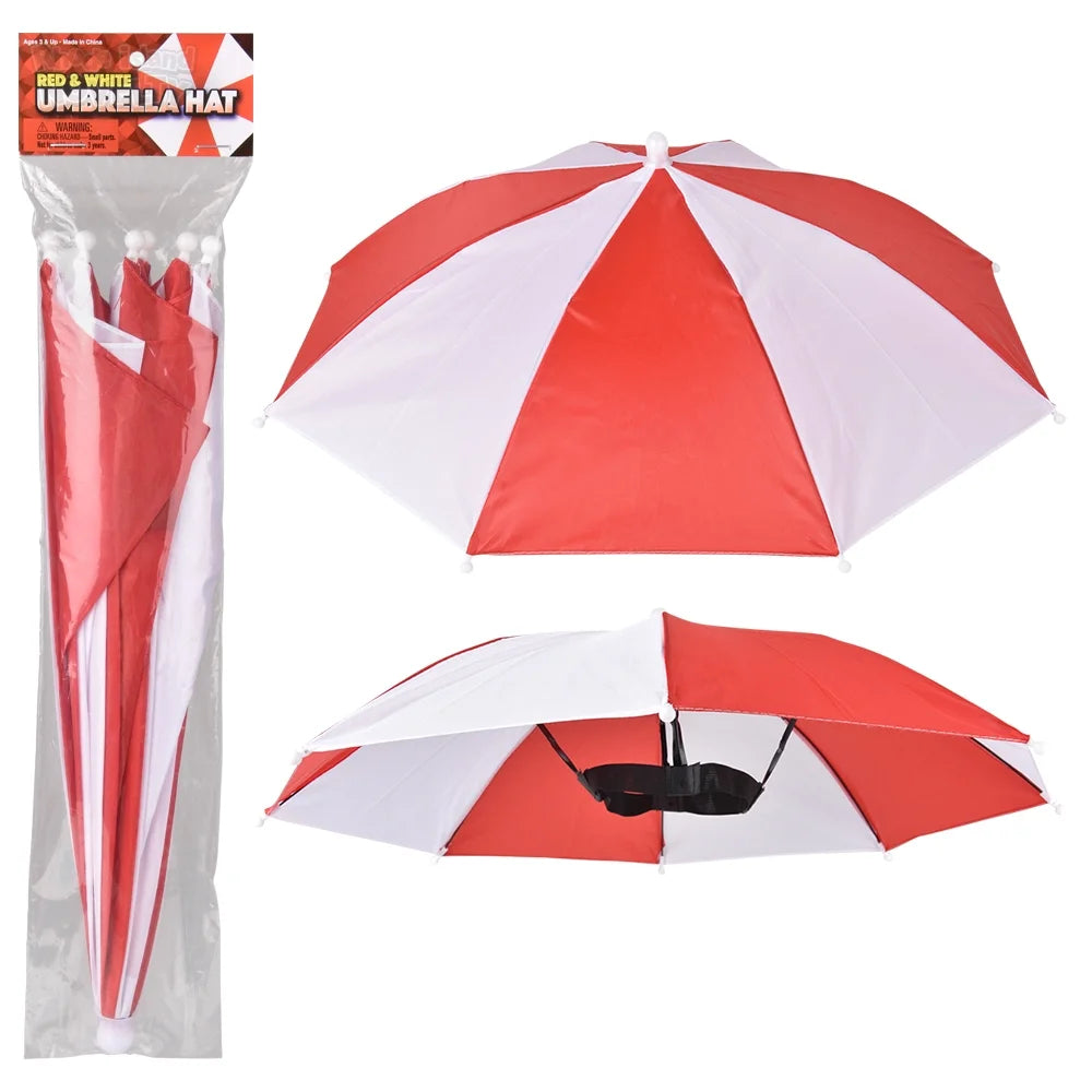 Red And White Umbrella Hat 20"