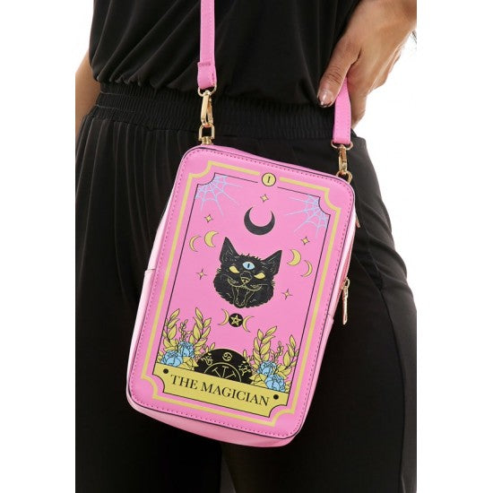 Pink Tarot Card Purse w/Cat