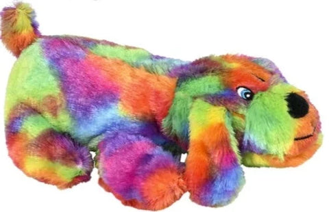 Rainbow Laying Down Dog Plush