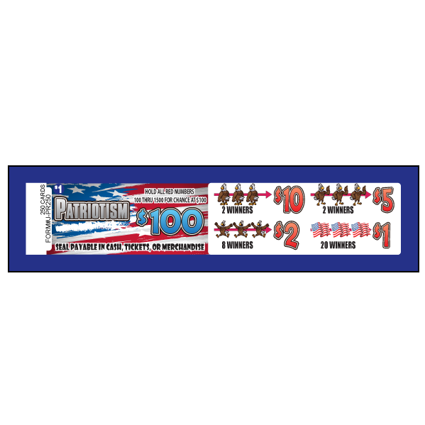 PATRIOTISM PULL TAB 250 TICKETS