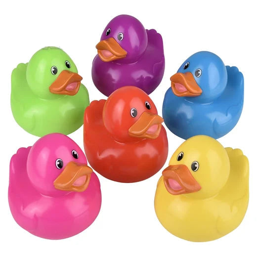4" Solid Color Rubber Duck