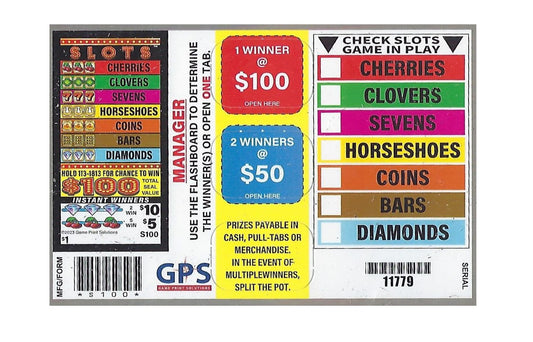 SLOTS PULL TAB 210 TICKETS