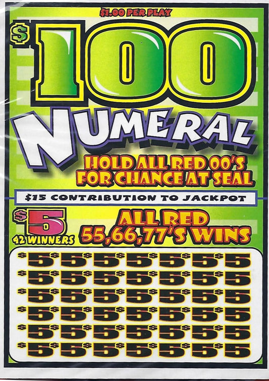 NUMERAL JAR TAB, 1600 + 80 TICKETS