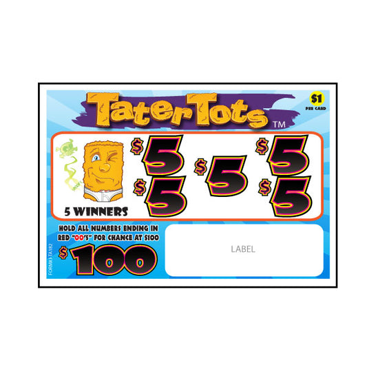 TATER TOTS PULL TAB 182 TICKETS